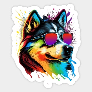 Cool Pride Husky Sticker